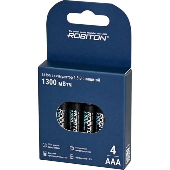 ROBITON 10440-736/box (AAA) 1300мВтч, 736мАч 1,5В с защитой BL4 19880